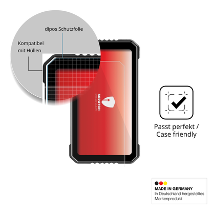 Schutzfolie mit optimaler Passform, zur Verwendung mit Hüllen geeignet