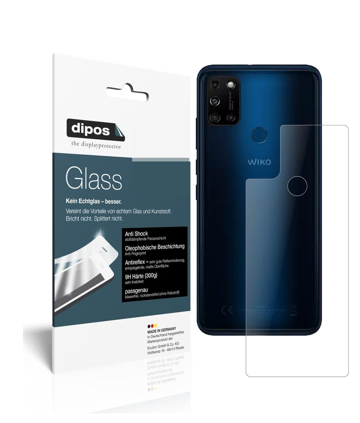 9H Matte Back Protector for Wiko View5 Plus – Anti-Glare, Shatterproof | dipos