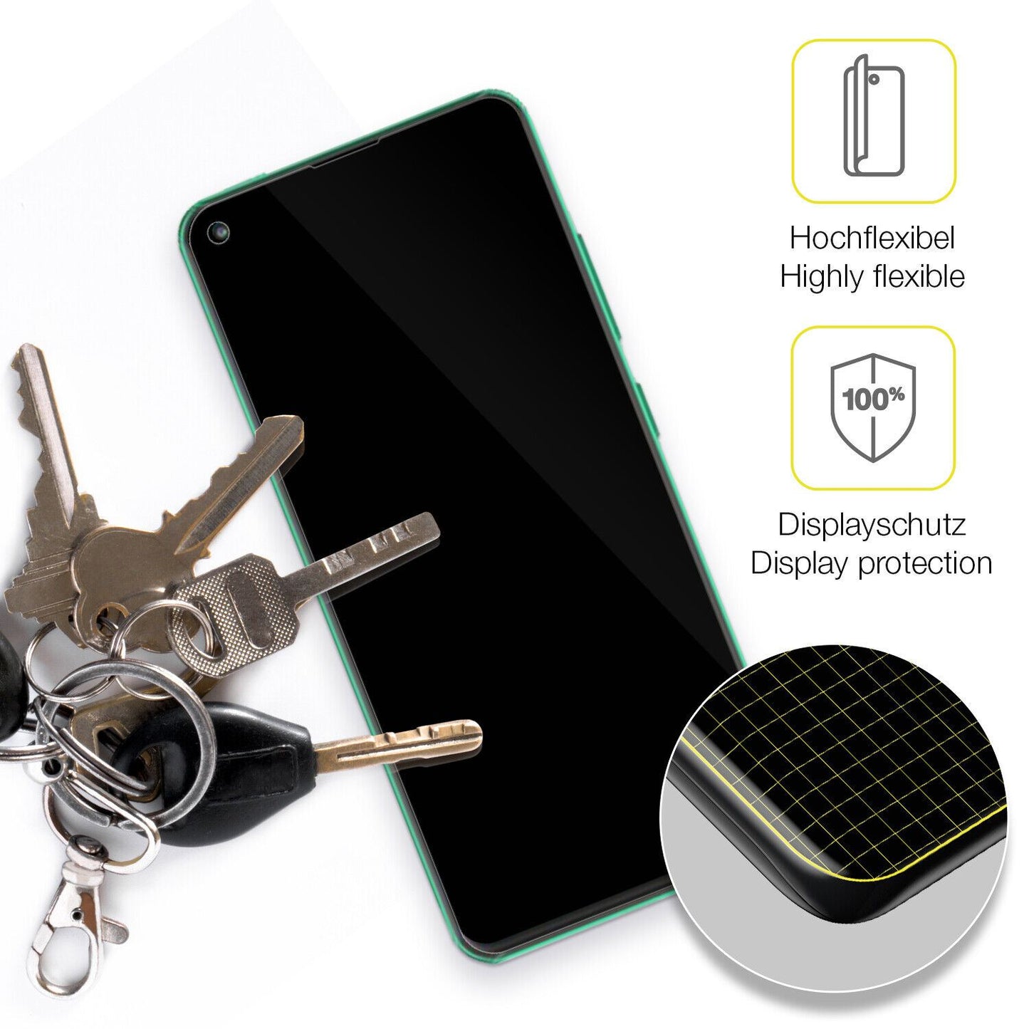 dipos Displayschutz für Walton Primo RX8, transparente Oberfläche, geringe Dicke und perfekte Passform