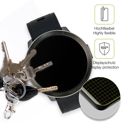 dipos Displayschutz für Watchmark Kardiowatch WM18 Plus, transparente Oberfläche, perfekte Passform auch für die Rundungen