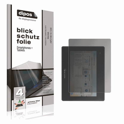 Blickschutzfolie von dipos passend für Weintek cMT2108 10.1 Zoll, präziser Zuschnitt und blasenfrei montiert