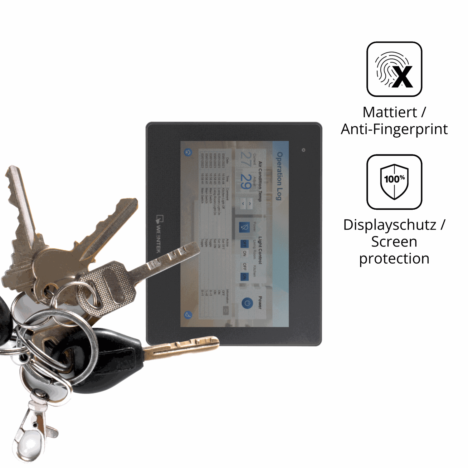 dipos Displayschutz für Weintek cMT2108 10.1 Zoll, mattierte Oberfläche, Blickschutzfilter und perfekter Passform
