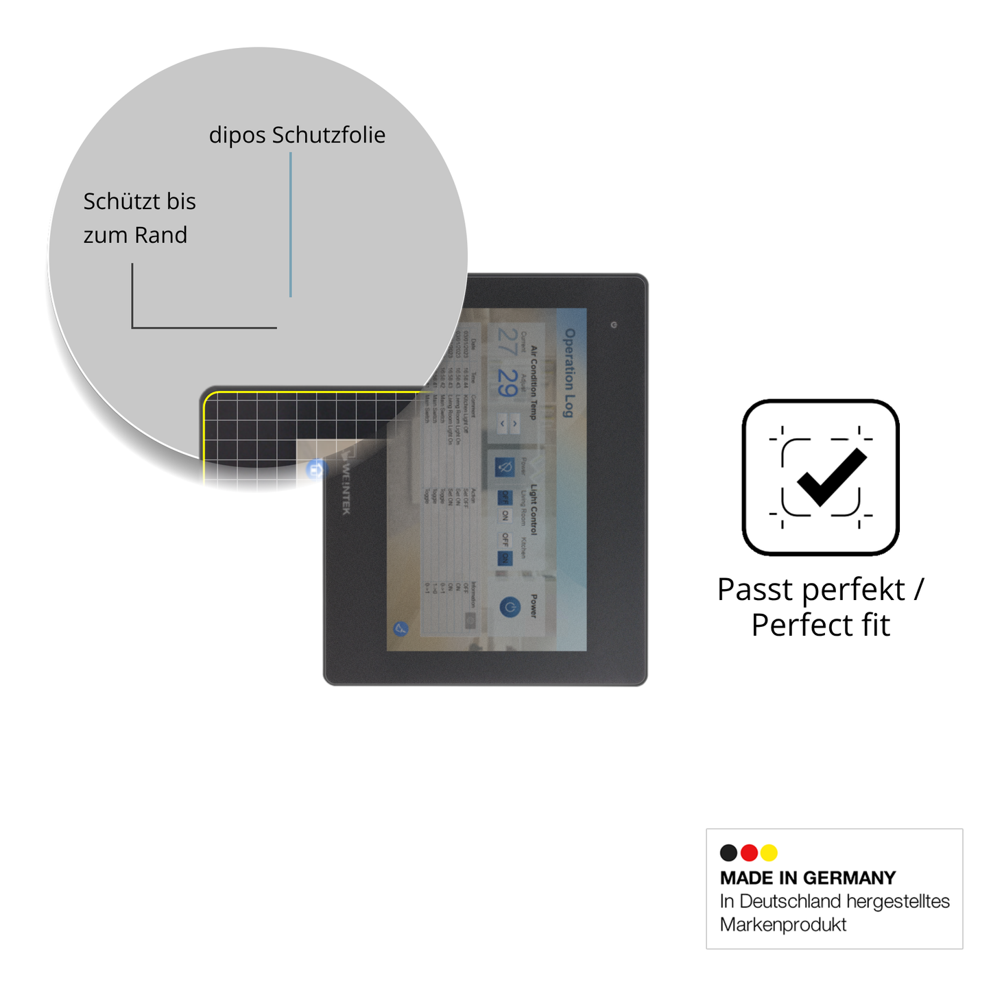 Schutz gegen Kratzer auf dem Weintek cMT2108 10.1 Zoll Glas durch Schlüssel oder Ähnliches