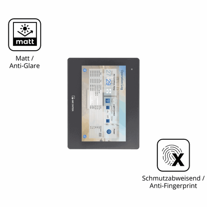 9H Hartbeschichtete, flexible Folie passend zugeschnitten für Weintek cMT2108 10.1 Zoll