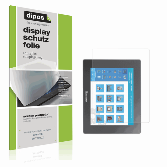 Matte Displayschutzfolie von dipos passend für Weintek cMT3092X, präziser Zuschnitt und blasenfrei montiert
