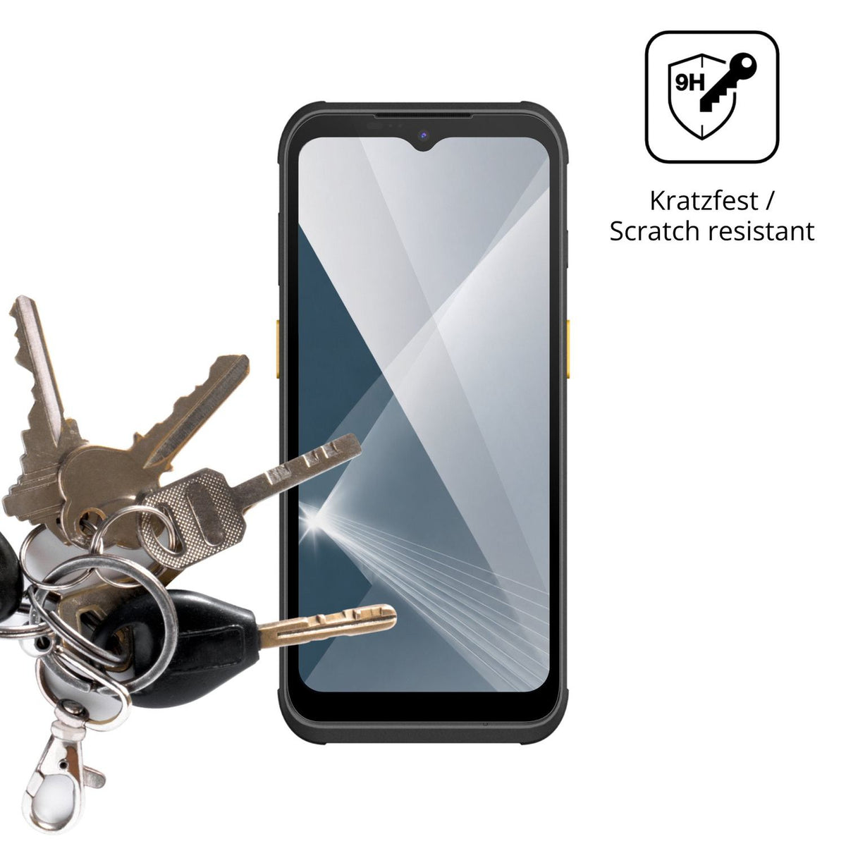 dipos Displayschutz für Werock Rockscan A260, transparente Oberfläche, perfekte Passform auch für die Rundungen
