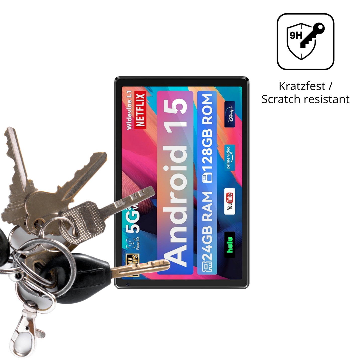 2x 9H Schutzfolie für Whitedeer WHEC107BK 10.1 Zoll Panzerfolie