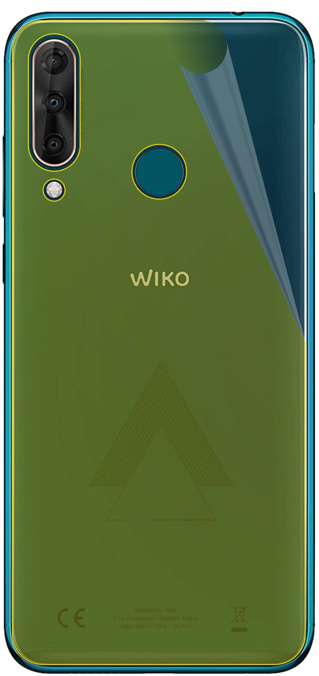 dipos Displayschutz für Wiko View 3 Rückseite, transparente Oberfläche, geringe Dicke und perfekte Passform