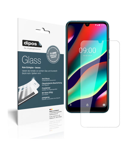 Klare Displayschutzfolie von dipos passend für Wiko View 3 Pro, 9H kratzfest und blasenfrei montiert