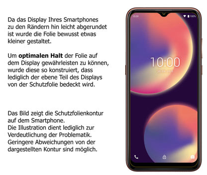 Schutzfolie mit optimaler Passform, zur Verwendung mit Hüllen geeignet