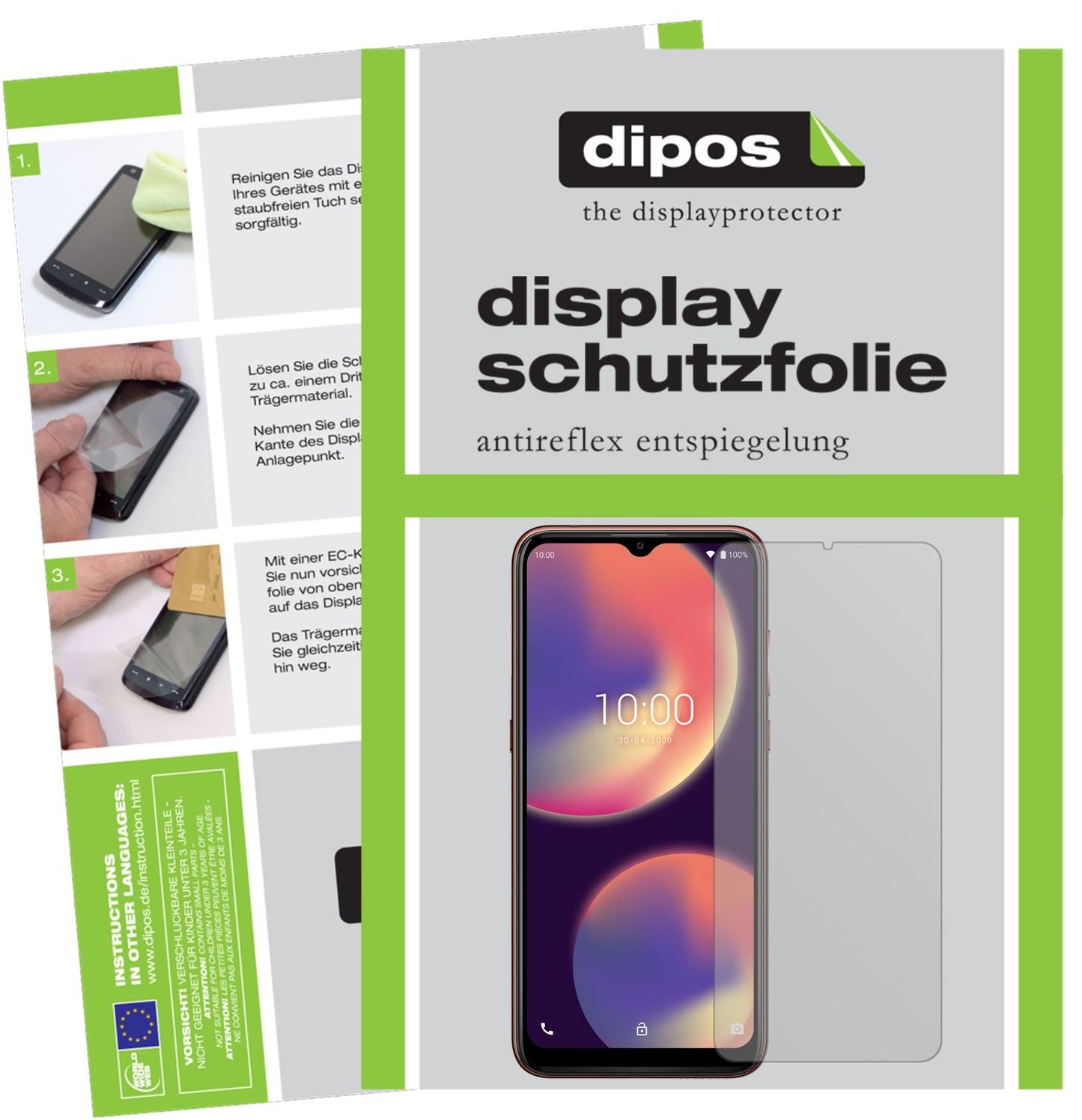 2x Screen Protector for Wiko View 4 Protection Anti Glare dipos