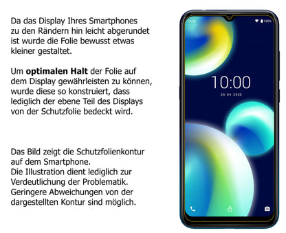 Dünne und klare Folie passend zugeschnitten für Wiko View 4 Lite