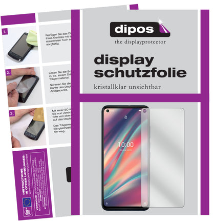 Klare Displayschutzfolie von dipos passend für Wiko View5 Plus, präziser Zuschnitt und blasenfrei montiert