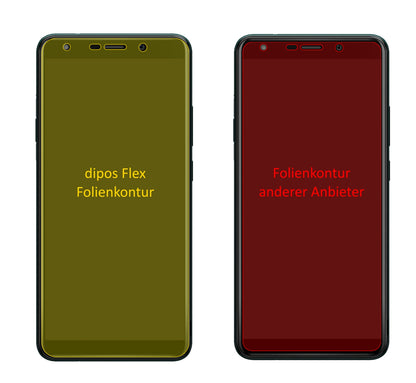 WikoY61 mit aufgebrachter dipos Displayschutzfolie, glasklare Darstellung ohne Einschränkungen