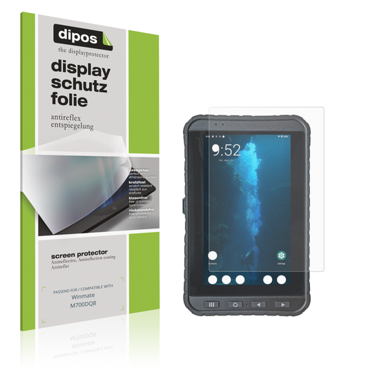 Matte Displayschutzfolie von dipos passend für winmatem700dq8, präziser Zuschnitt und blasenfrei montiert