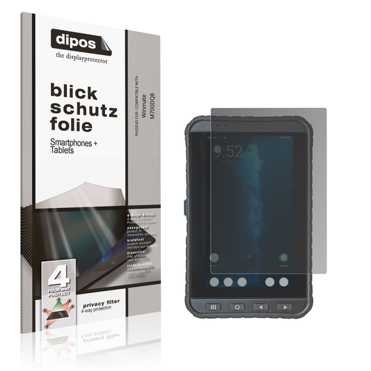 Blickschutzfolie von dipos passend für winmatem700dq8, präziser Zuschnitt und blasenfrei montiert