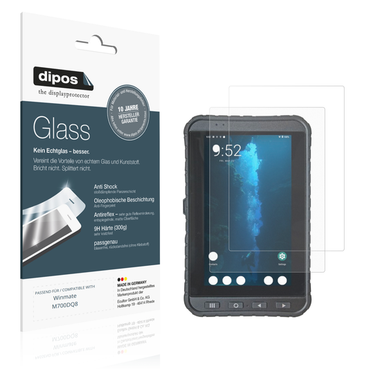 Matte Displayschutzfolie von dipos passend für winmatem700dq8, 9H kratzfest und blasenfrei montiert