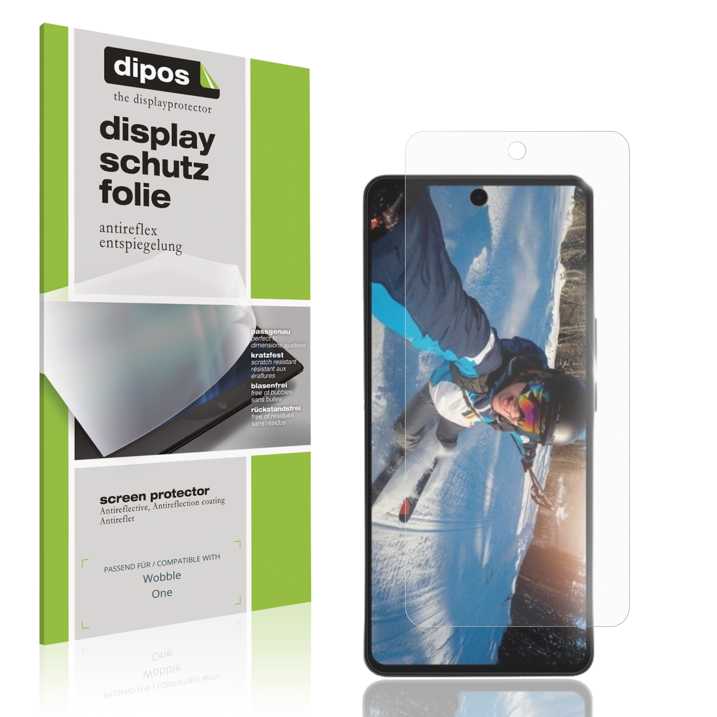 Matte Displayschutzfolie von dipos passend für Wobble One, präziser Zuschnitt und blasenfrei montiert