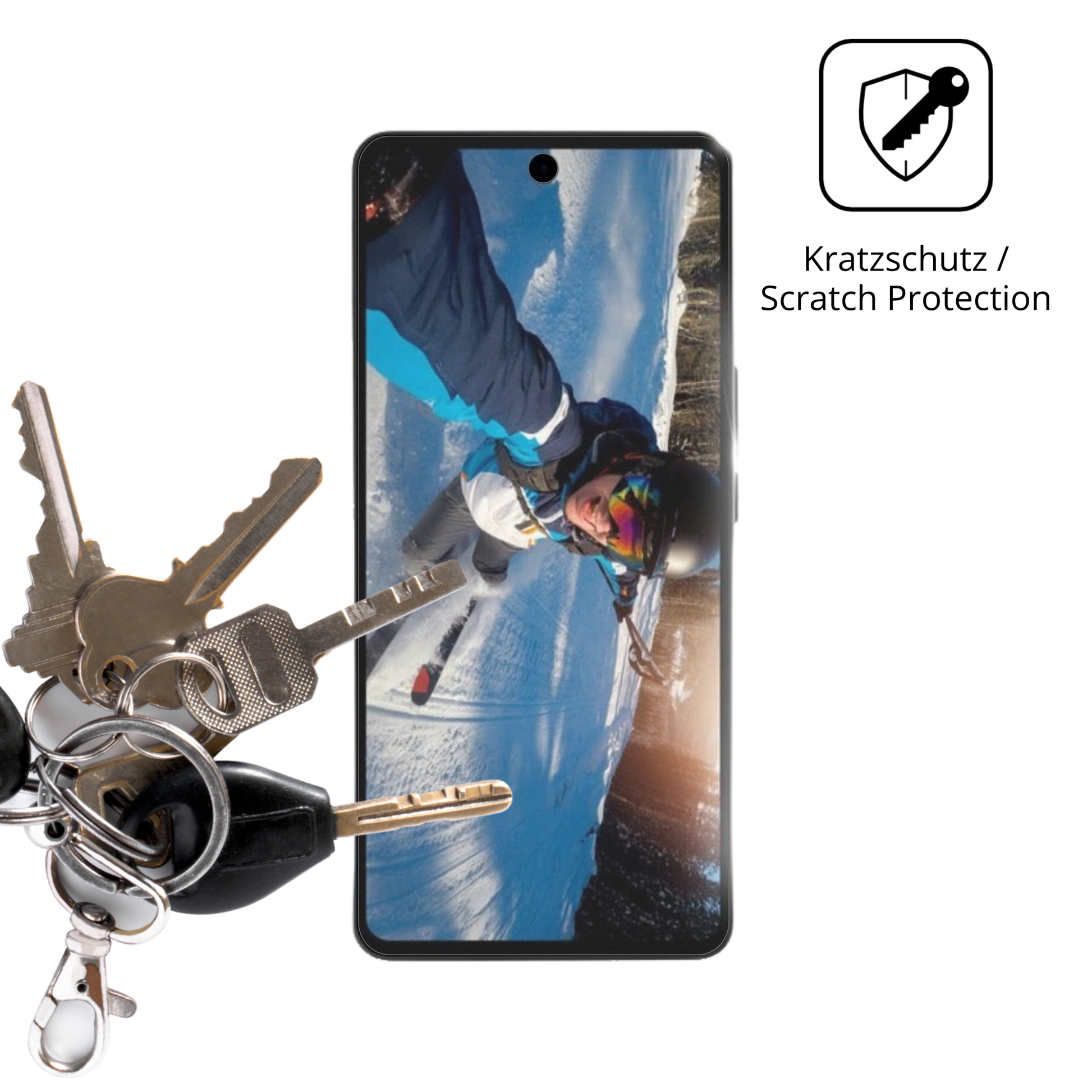 Schutz gegen Kratzer auf dem Wobble One Glas durch Schlüssel oder Ähnliches