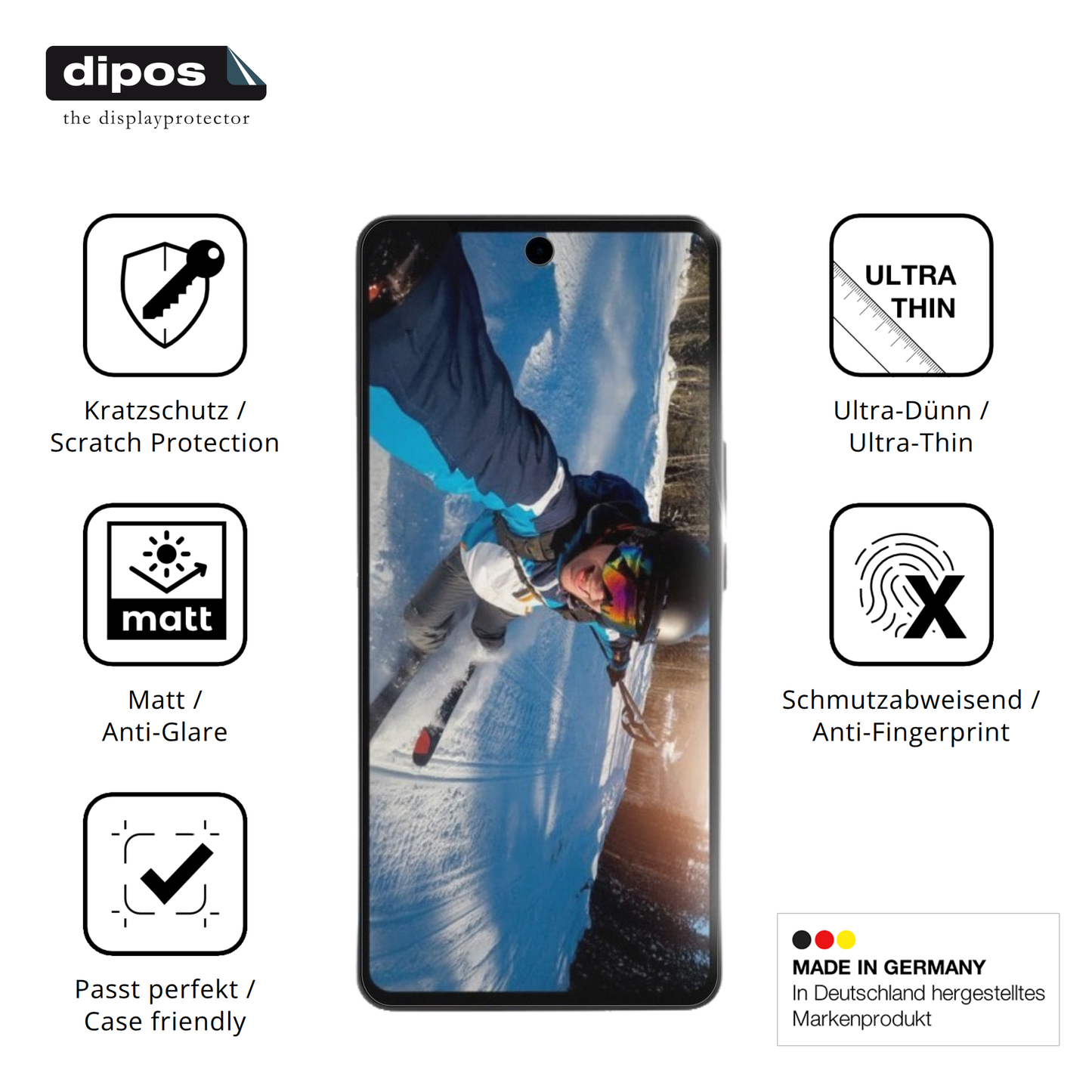 Displayschutz hergestellt in Deutschland, höchste Qualität made in Germany