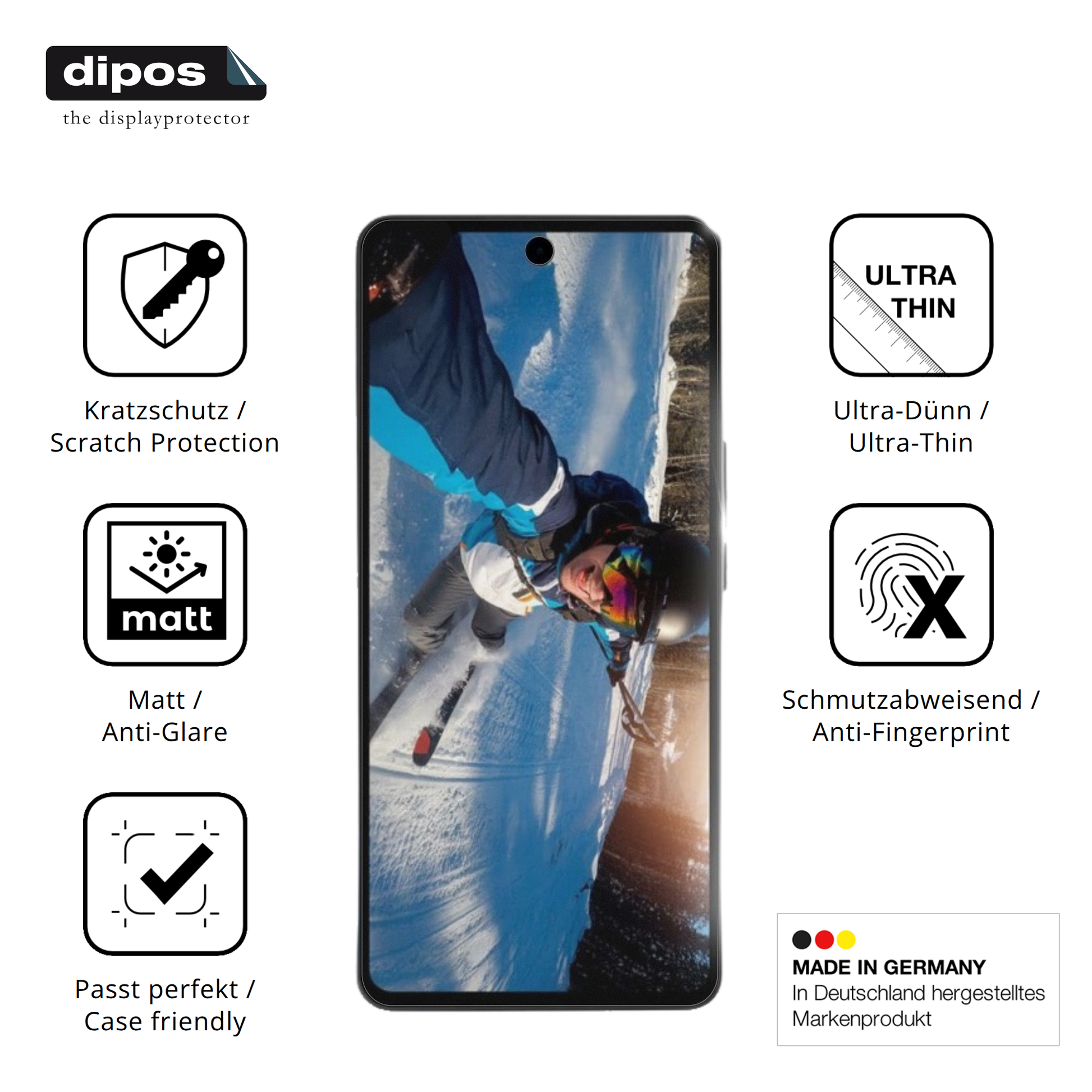 Displayschutz hergestellt in Deutschland, höchste Qualität made in Germany