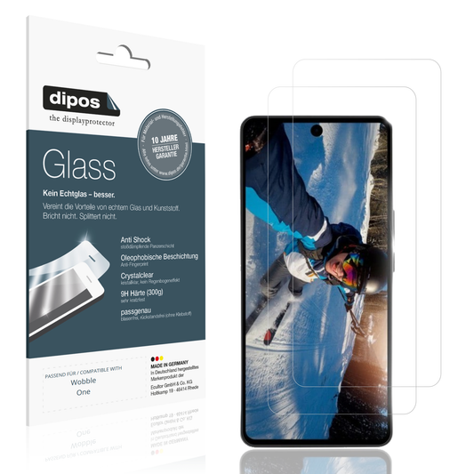 Klare Displayschutzfolie von dipos passend für Wobble One, 9H kratzfest und blasenfrei montiert