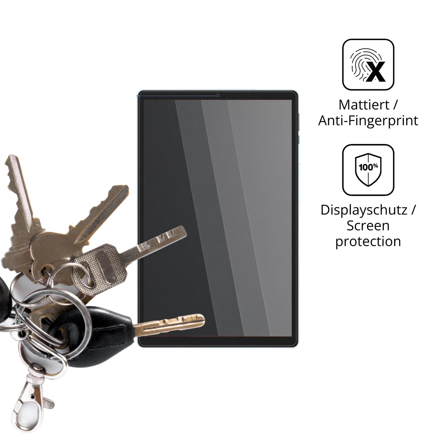 dipos Displayschutz für WOREGOO L30, mattierte Oberfläche, Blickschutzfilter und perfekter Passform
