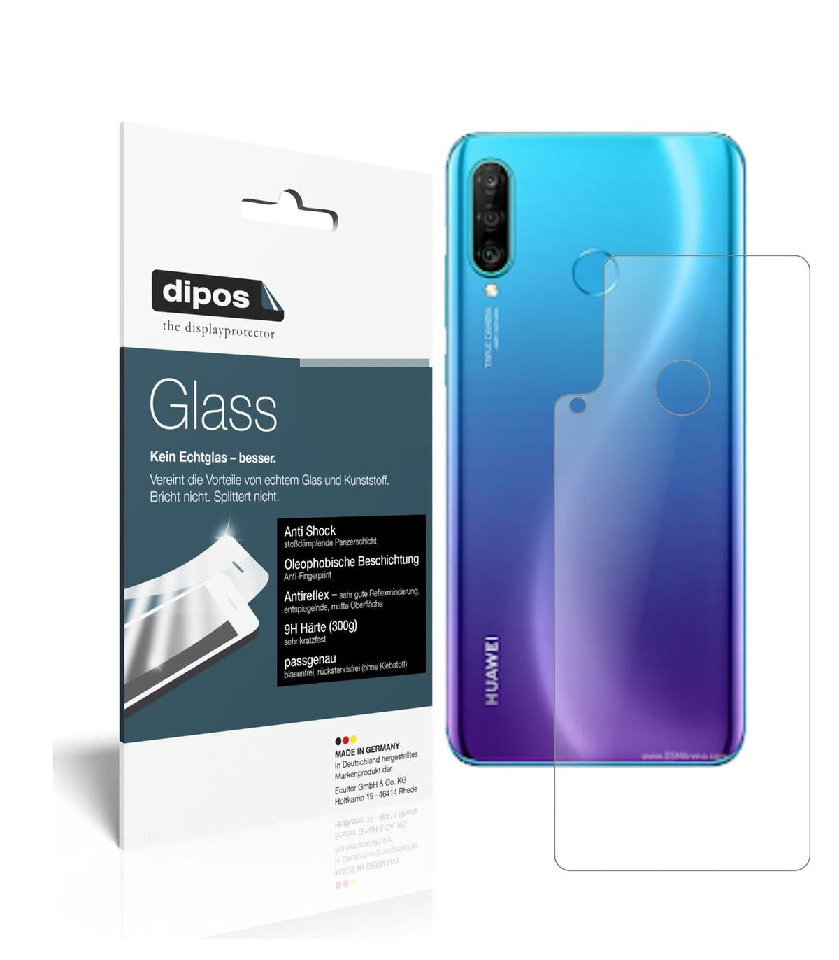 Screen Protector for I Huawei P30 Lite back I matte I Flexible Glass 9H dipos