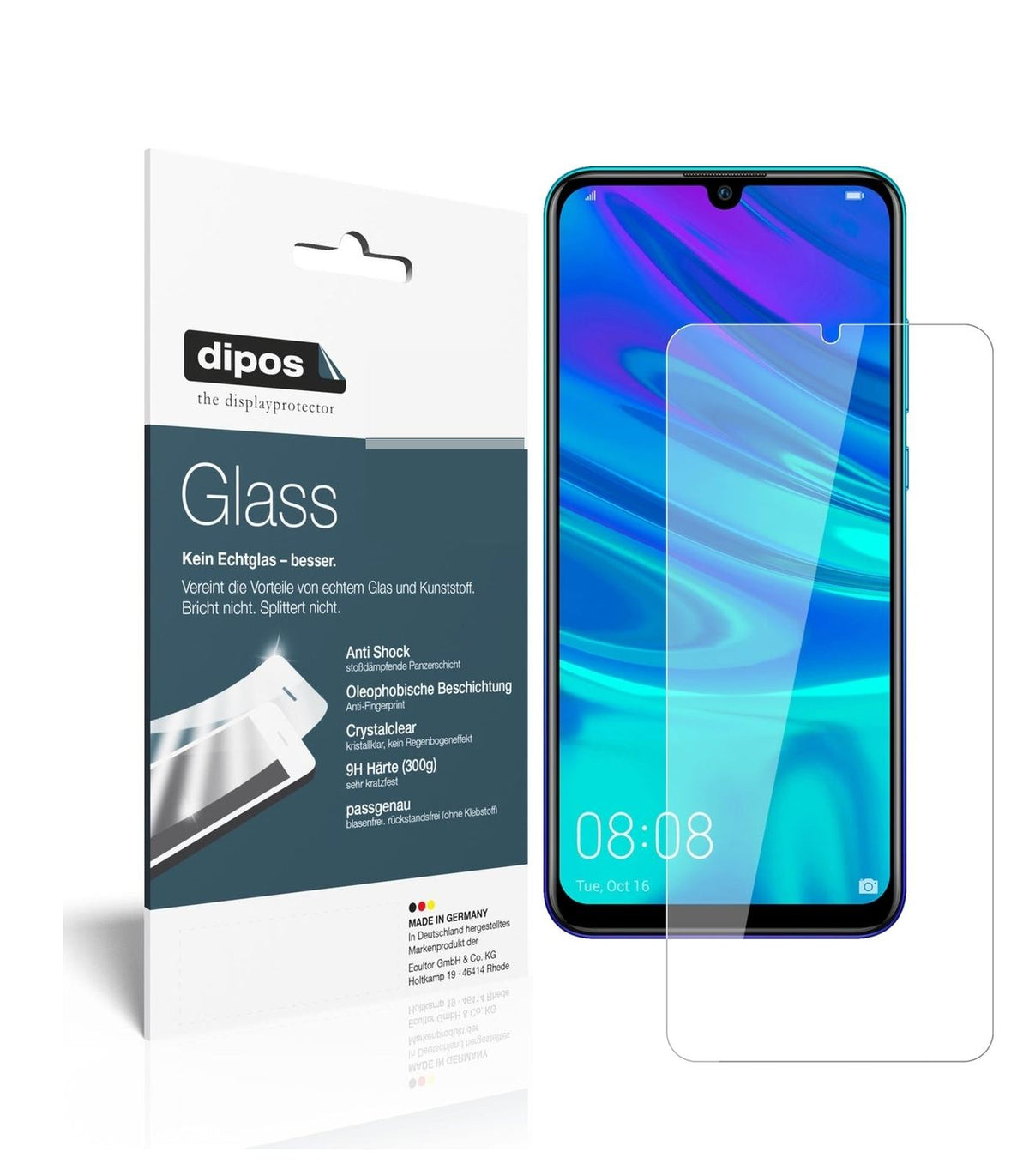 Screen Protector for I Huawei P Smart (2019) I Flexible Glass I 9H I dipos