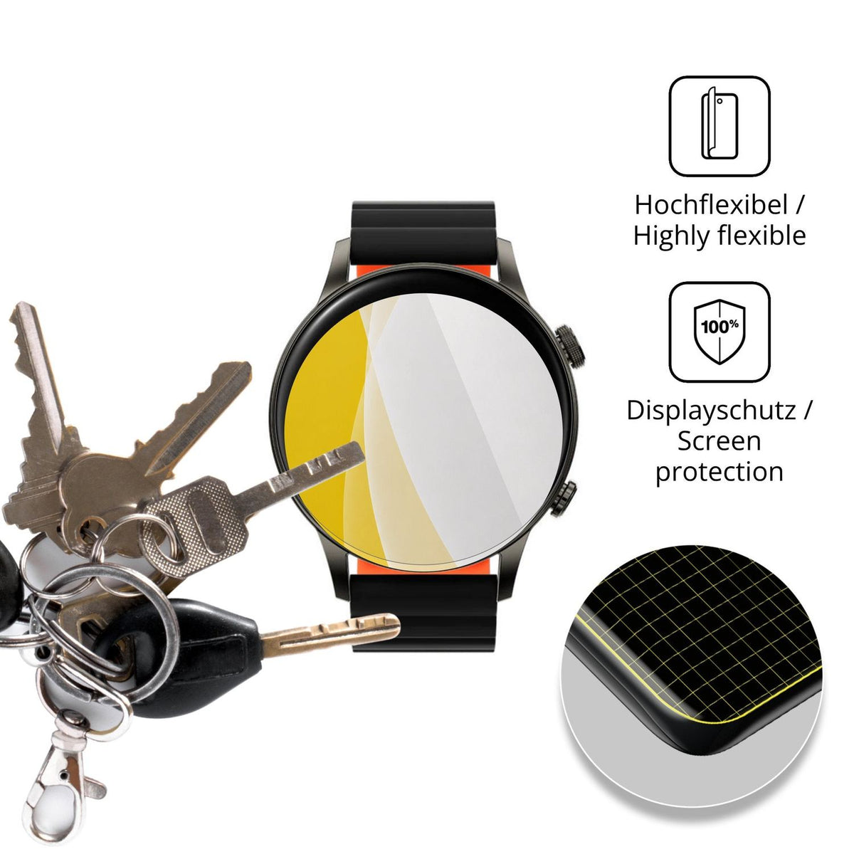 dipos Displayschutz für Xiaomi Black Shark S3, transparente Oberfläche, geringe Dicke und perfekte Passform