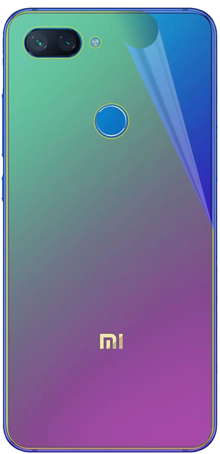 dipos Displayschutz für Xiaomi Mi 8 Lite Rückseite, transparente Oberfläche, geringe Dicke und perfekte Passform