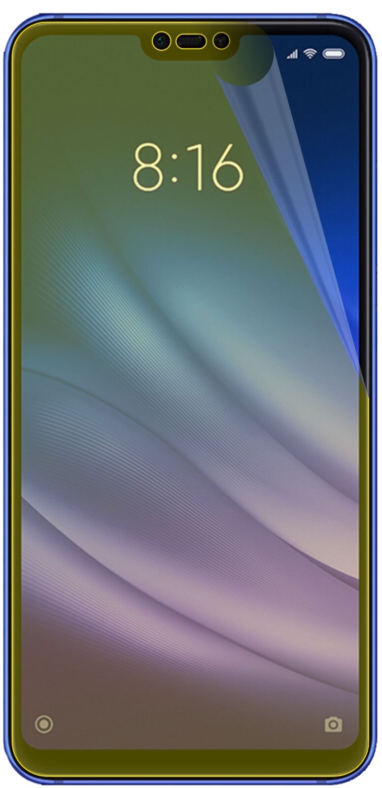 dipos Displayschutz für Xiaomi Mi 8 Lite, transparente Oberfläche, geringe Dicke und perfekte Passform