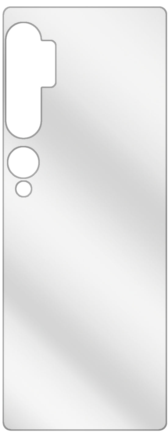 dipos Displayschutz für Xiaomi Mi Note 10 Rückseite, transparente Oberfläche, geringe Dicke und perfekte Passform