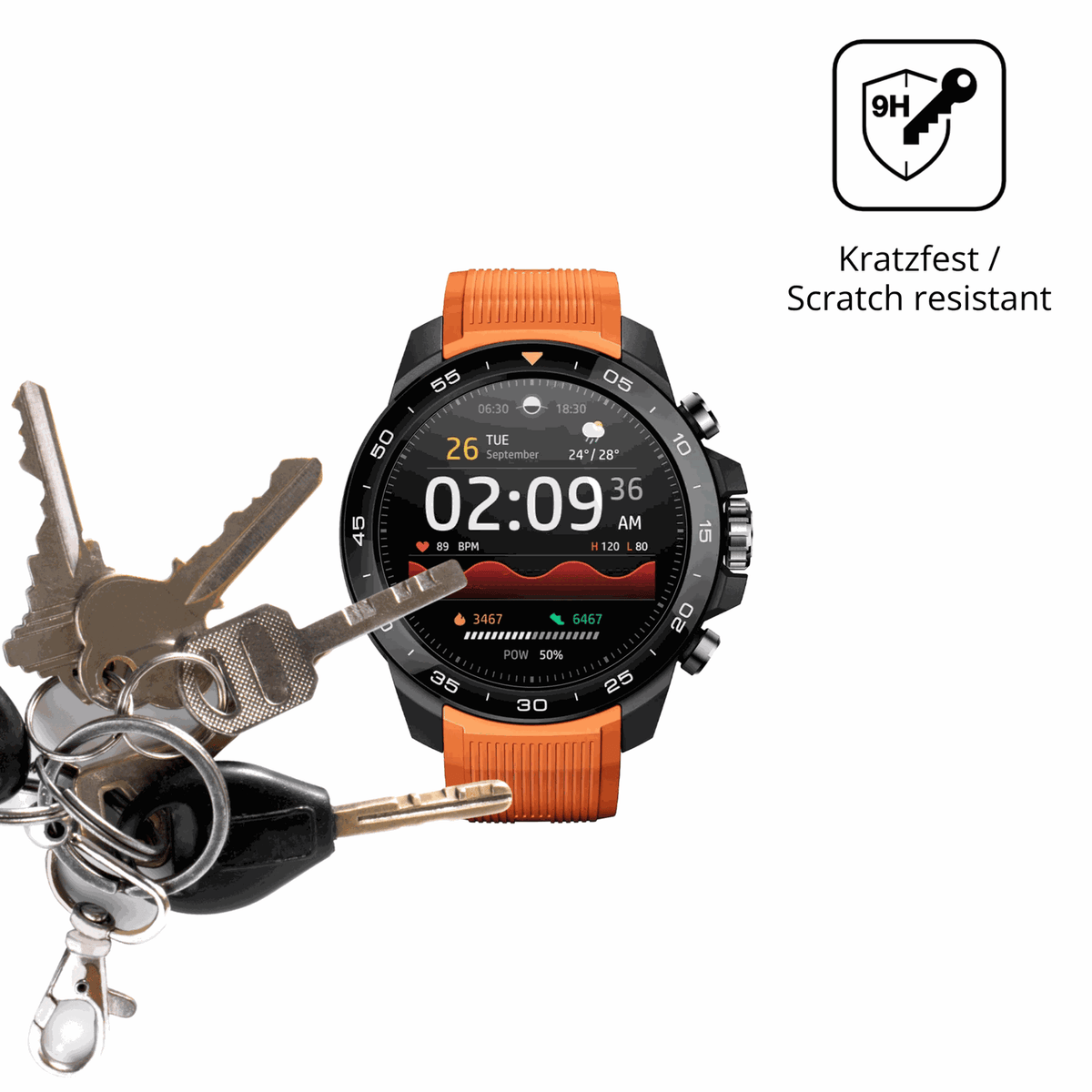 dipos Displayschutz f�r Xiaomi Mibro GS Explorer S, transparente Oberfl�che, perfekte Passform auch f�r die Rundungen