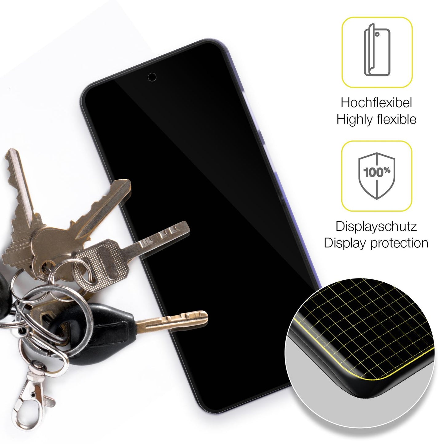 dipos Displayschutz für Xiaomi Mix Flip 2, transparente Oberfläche, geringe Dicke und perfekte Passform