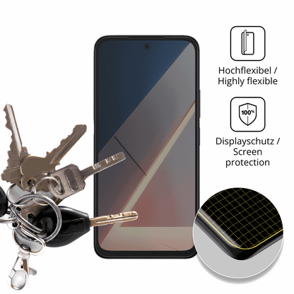 dipos Displayschutz für Xiaomi Poco M8s, mit Blickschutzfilter und perfekter Passform auch für die Rundungen