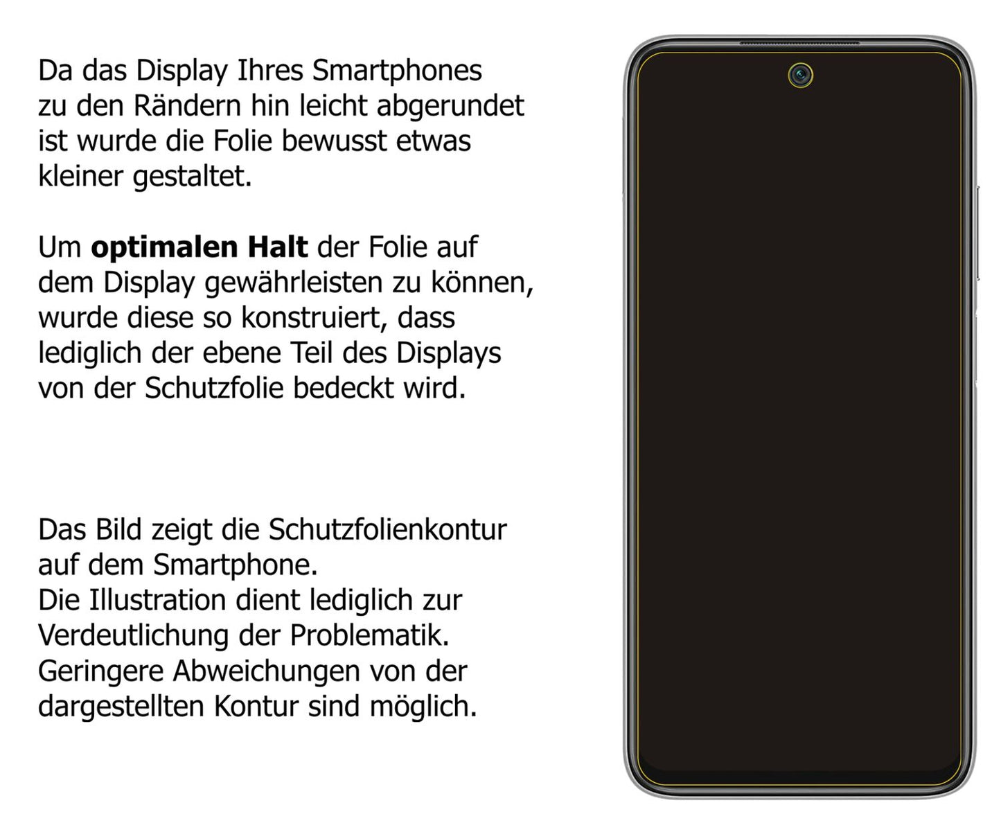 dipos Displayschutz für Xiaomi Redmi 10 Prime, transparente Oberfläche, perfekte Passform auch für die Rundungen