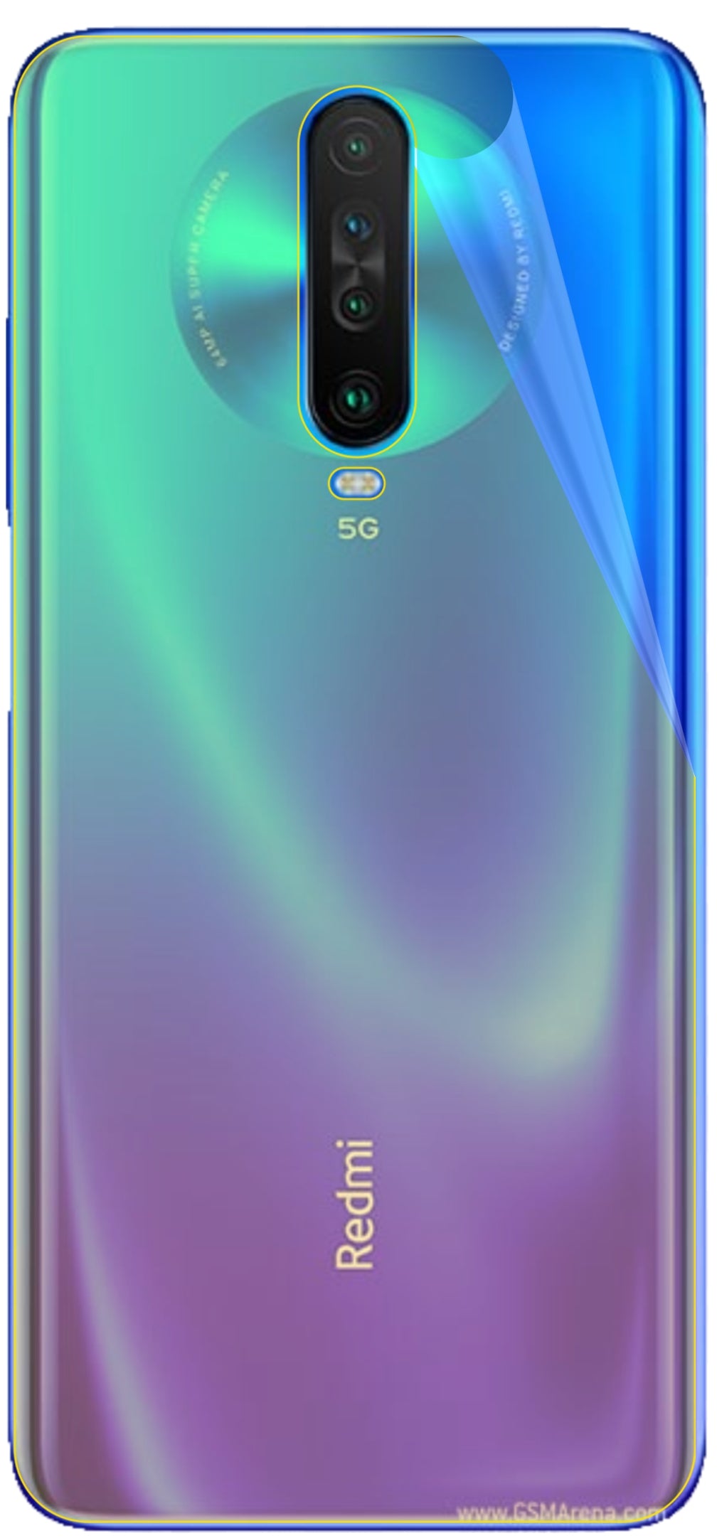 dipos Displayschutz für Poco F2 Pro Rückseite, transparente Oberfläche, geringe Dicke und perfekte Passform