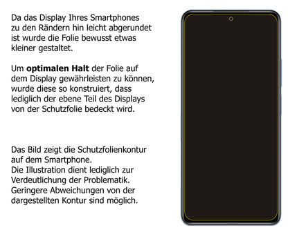 dipos Displayschutz für Xiaomi Redmi K40 Pro Plus, transparente Oberfläche, perfekte Passform auch für die Rundungen