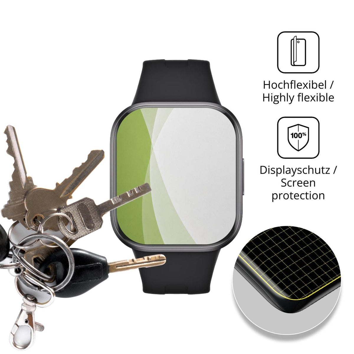 2x Full Cover matte Film for Xiaomi Redmi Watch 6 Active Screen Protector Anti-Shock