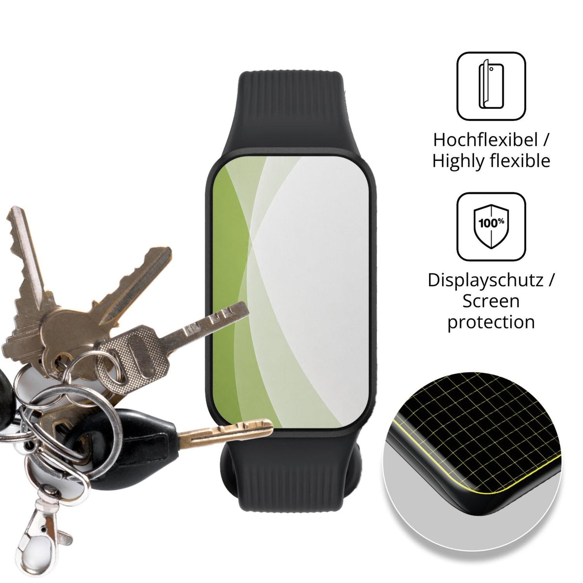 2x Full Cover matte Film for Xiaomi Smart Band 11 Active Screen Protector Anti-Shock