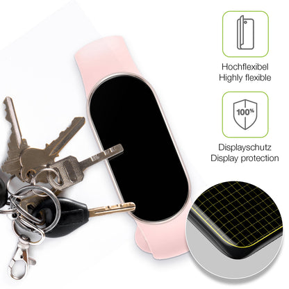 dipos Displayschutz für Xiaomi Smartband 9, transparente Oberfläche, perfekte Passform auch für die Rundungen