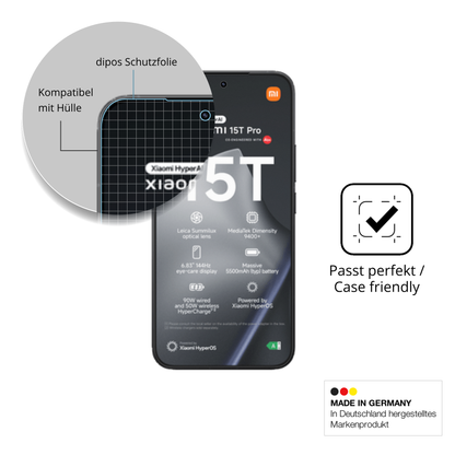 Schutzfolie mit optimaler Passform, zur Verwendung mit Hüllen geeignet