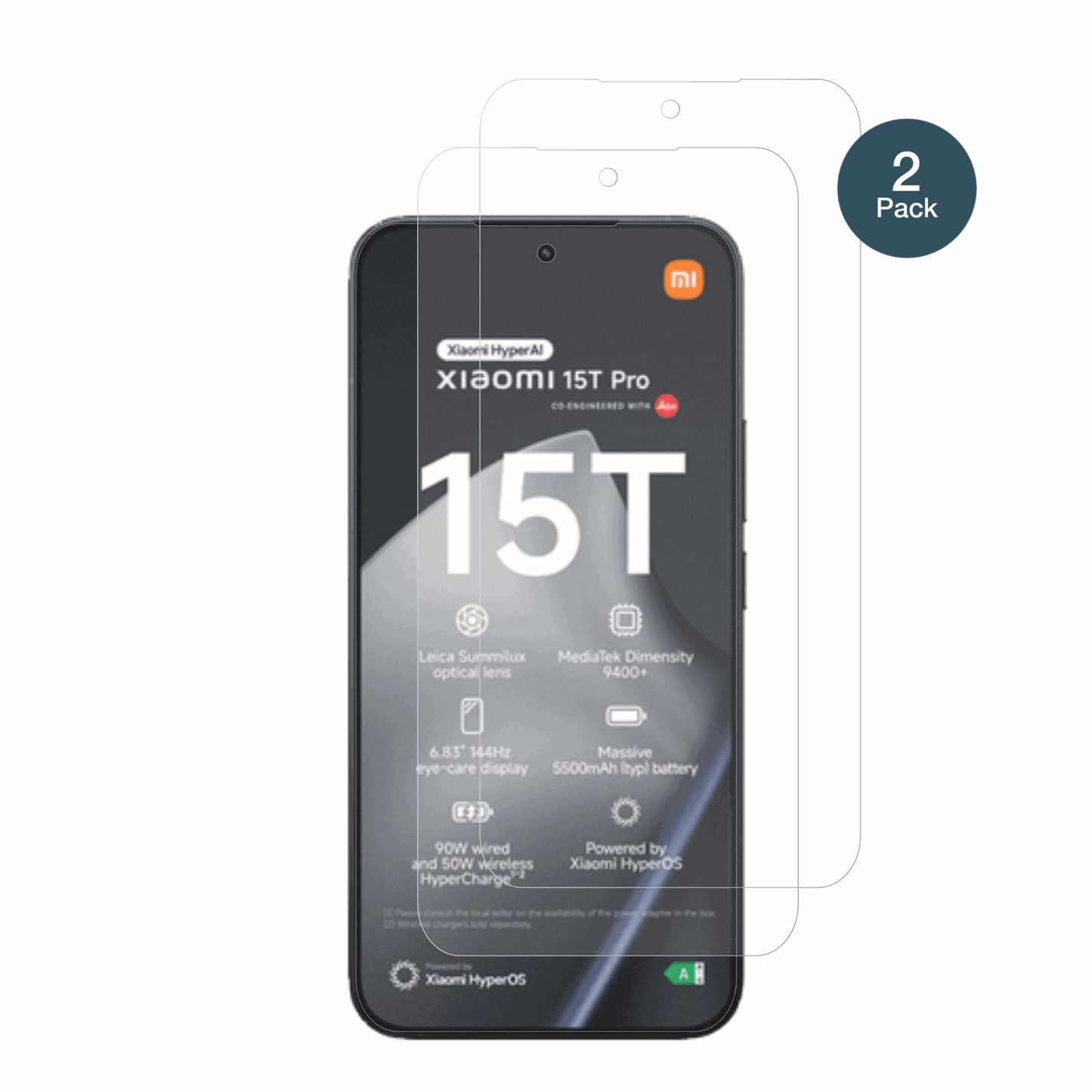 Xiaomi15T Pro mit aufgebrachter dipos Panzerfolie, die lästige Fingerabdrücke minimiert
