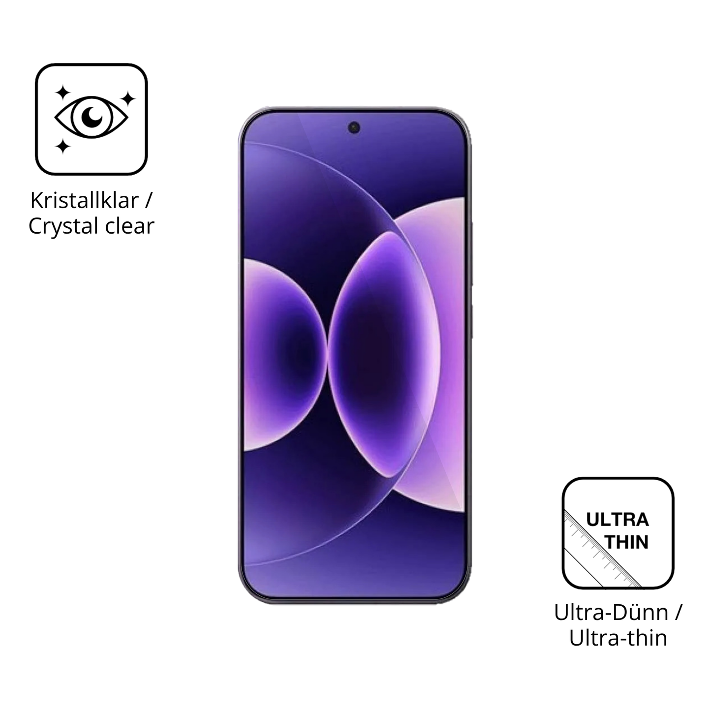 Dünne und klare Folie passend zugeschnitten für Xiaomi 17 Ultra