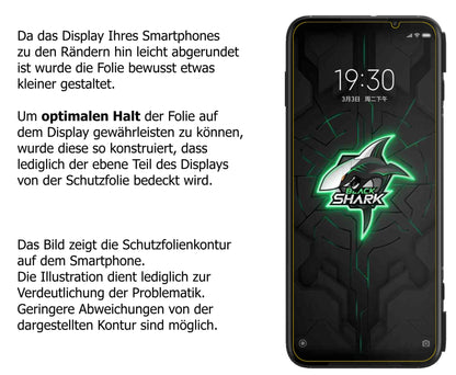 dipos Displayschutz für Xiaomi Black Shark 3, mattierte Oberfläche, robuste Festigkeit und perfekte Passform