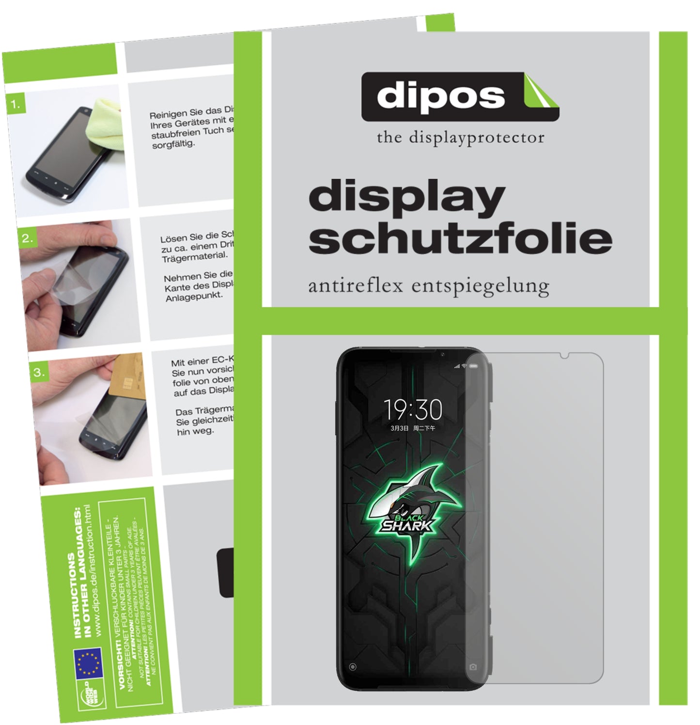1x Schutzfolie matt für Xiaomi Black Shark 3 5G Display-Schutzfolie