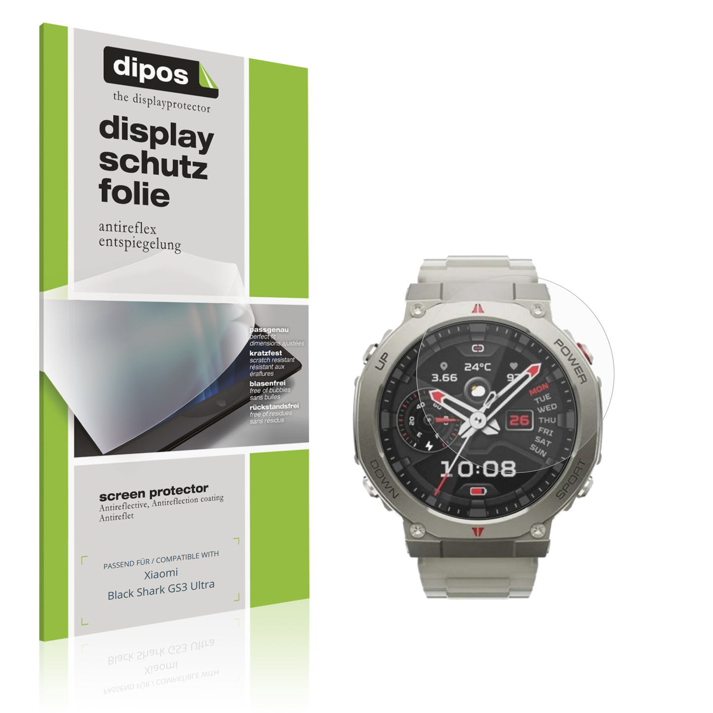 Matte Displayschutzfolie von dipos passend für Xiaomi Black Shark GS3 Ultra, präziser Zuschnitt und blasenfrei montiert