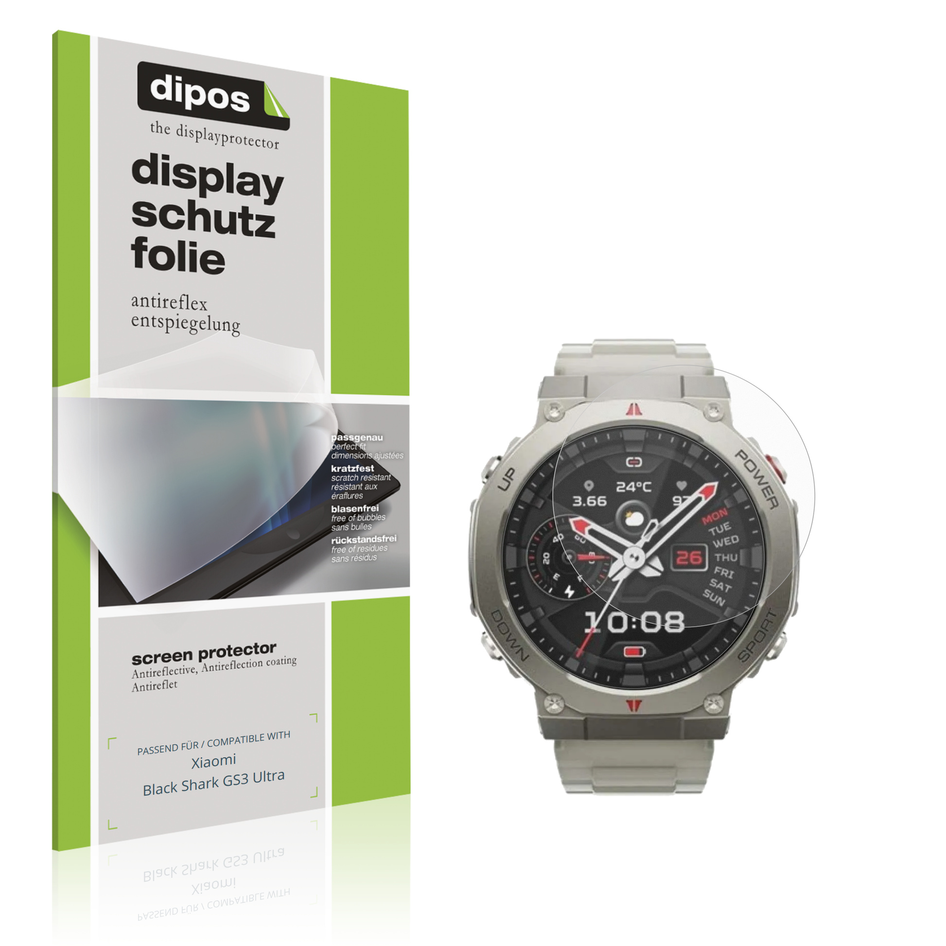 Matte Displayschutzfolie von dipos passend für Xiaomi Black Shark GS3 Ultra, präziser Zuschnitt und blasenfrei montiert