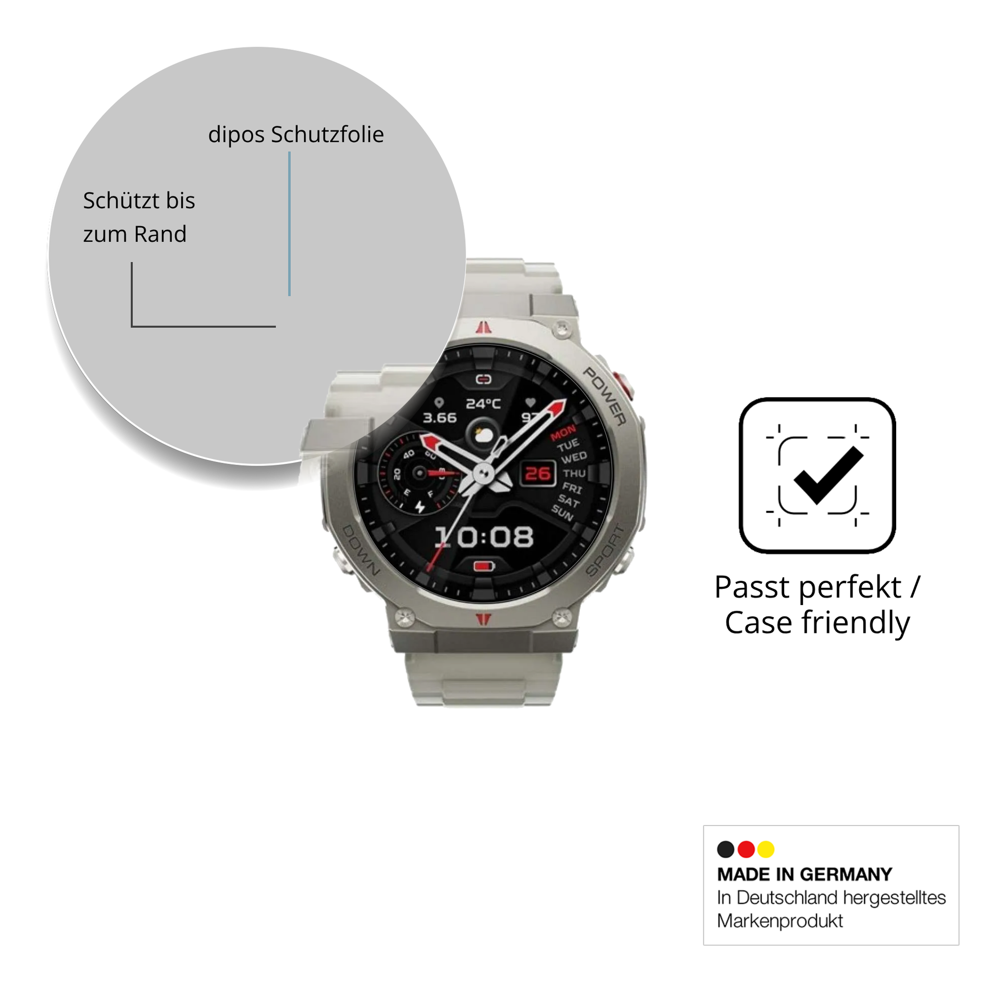 Besonders flexibler Displayschutz mit Anti-Shock-Schicht im Materialmix